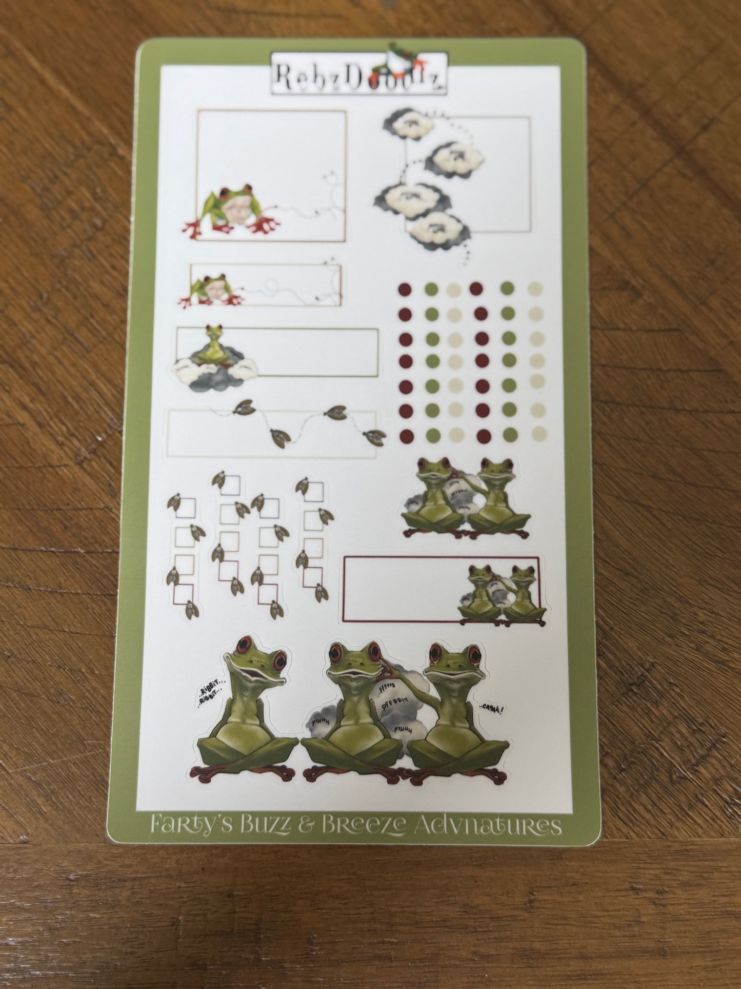 Farty McFroggerton Sticker Sets
