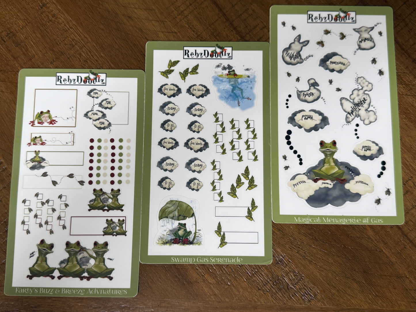 Farty McFroggerton Sticker Sets