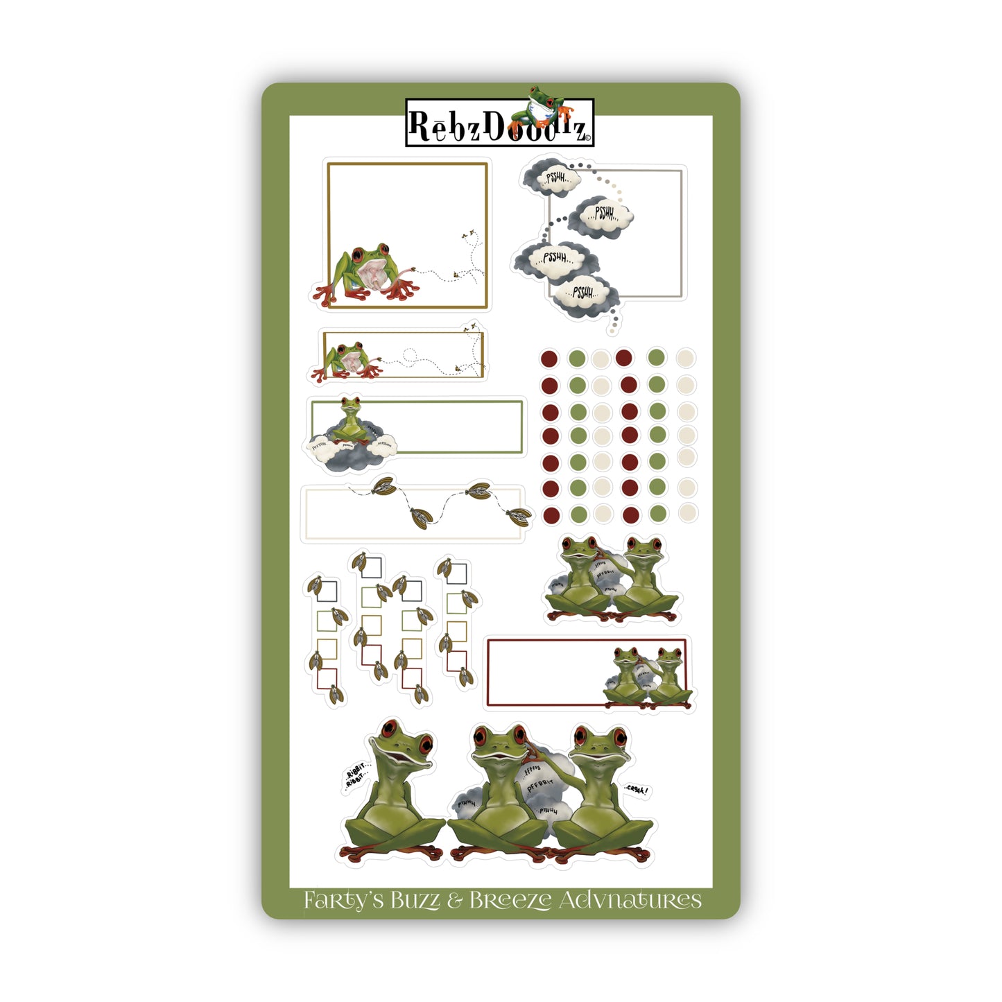 Farty McFroggerton Sticker Sets