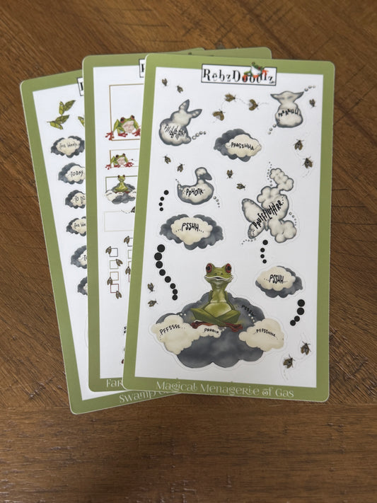 Farty McFroggerton Sticker Sets