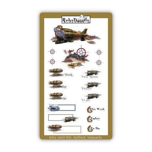 Ascend into the skies with Inky and the Aether Armada, a high-flying steampunk spectacle of airships designed—and proudly piloted—by the Jellyfish Armada.