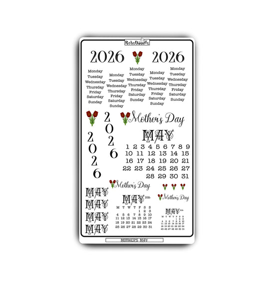 Step into the heart of spring with our May 2026 Sticker Sheet!  Illustrated by Rebz Doodlz