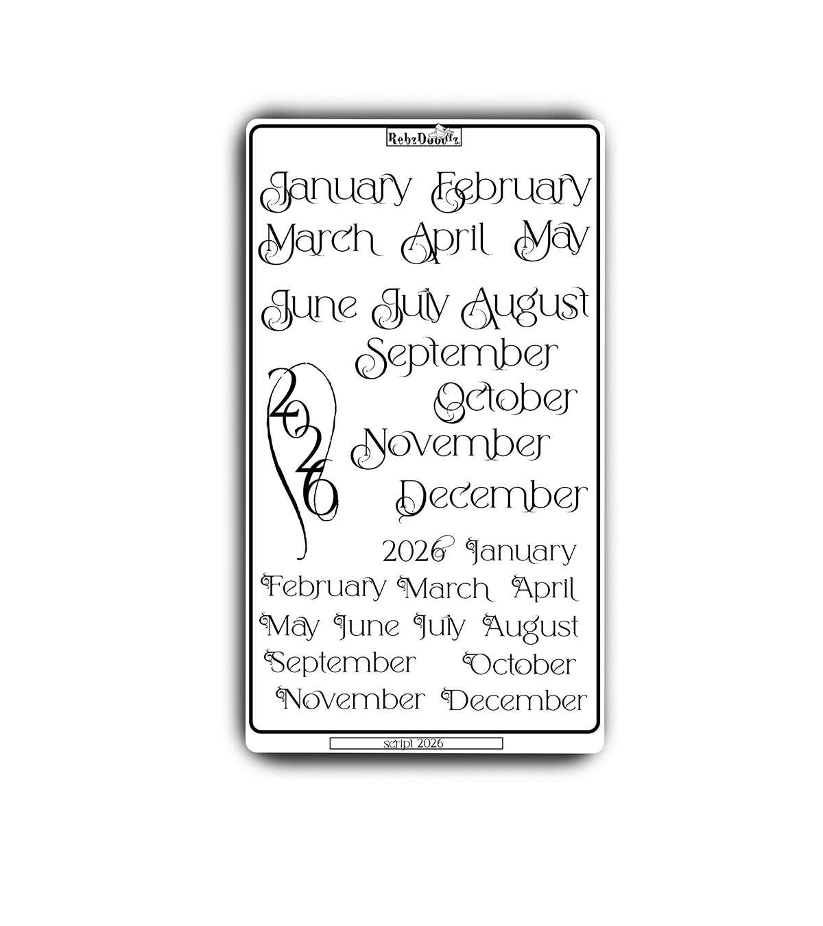 Bring the beauty back into your 2026 planning!   Illustrated by Rebz Doodlz